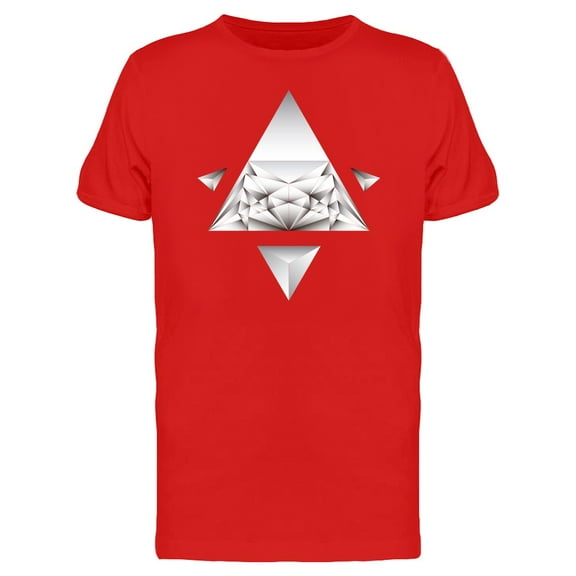 White Triangle Abstract Design T-Shirt Men -Image by Shutterstock, Male XX-Large