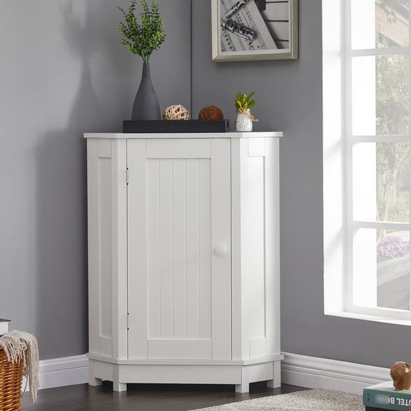 White Triangle MDF - Adjustable Shelving for Customization - Various Room Setups - Maximize Storage