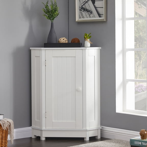 White Triangle MDF - Sturdy and Moisture-Proof - Ideal for Small Spaces - Easy Assembly