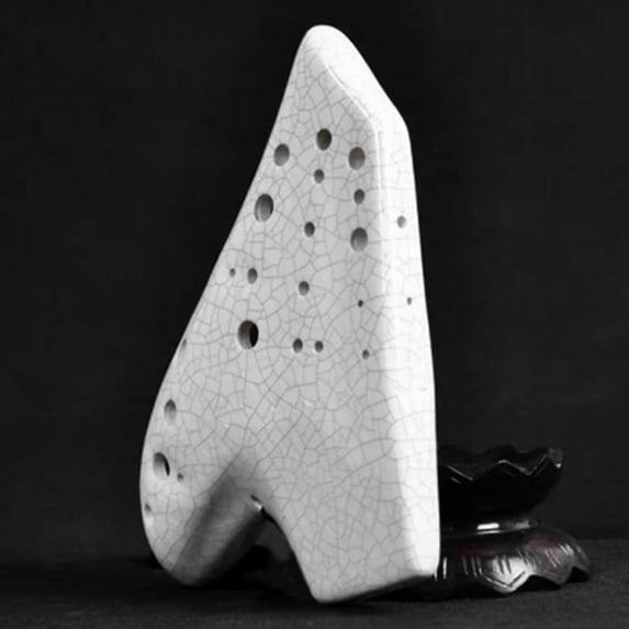 White Triple Ocarina Music Instrument Alto Tone C Legend Ocarinas Professional Musical Instrumentation Flute Accessories