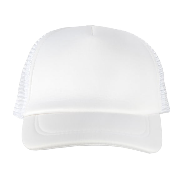 White Trucker Hat by Make Market  Polyester & Polypropylene Blank for Sublimation - Fabric Paint - Vinyl & DIY Customization - One Size Fits Most Adults - 12 Pack