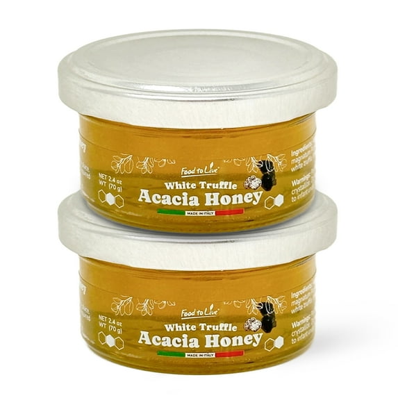 White Truffle Acacia Honey, 70gr – Perfect Pairing for Cheese (Pack of 2) - by Food To Live
