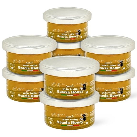 White Truffle Acacia Honey, 70gr Perfect Pairing for Cheese (Pack of 8) - by Food To Live