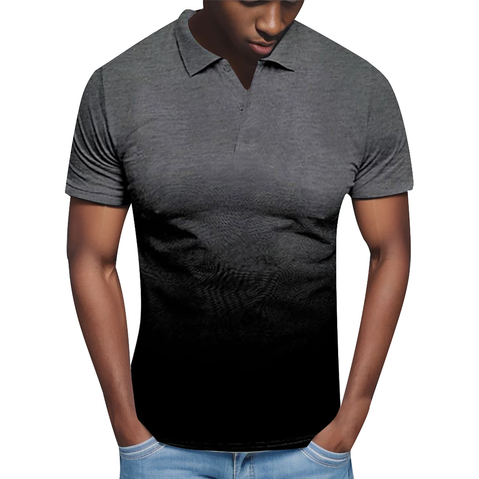 White Tshirt Polo Shirt Blank T Shirts Belly Hiding Shirts for Men Men