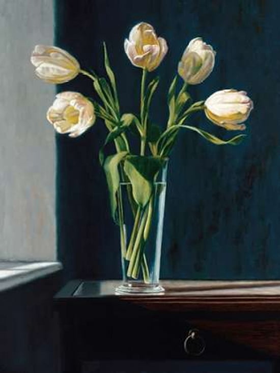 White Tulips Canvas Art - Andrew McNeile Jones (18 x 24)