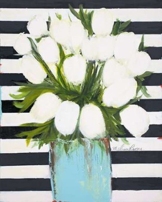 White Tulips Canvas Art - Melissa Lyons (20 x 24)