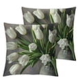 thumbnail image 1 of White Tulips Flowers Long Body PillowcaseIdeal Home Decoration Pillow for a Cozy and Comfortable Sleeping Experience, 1 of 7