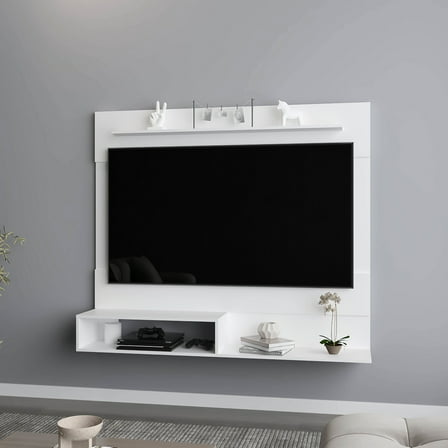 White Tv Entertainment Shelving - Modern Home Style Center, For Attic