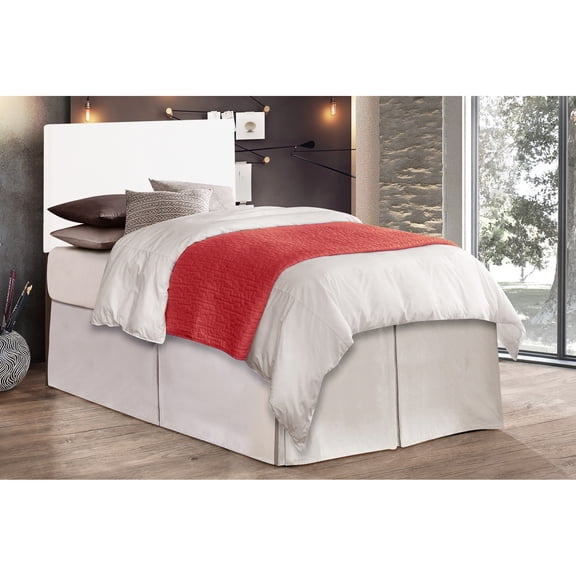 White Twin Headboard - Easy To Clean Cover 41 53 Inches Glory Furniture G0113 Mount Bed Or Wall Adjustable