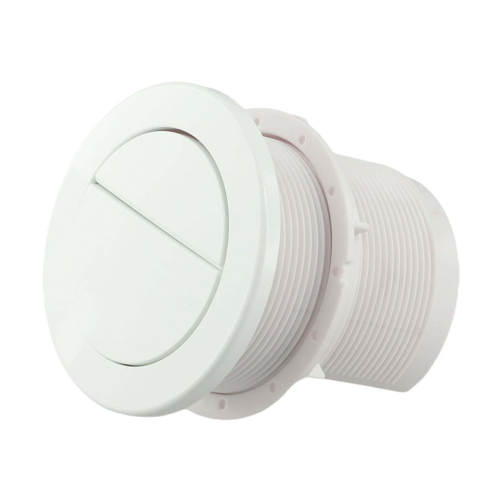White Twin Hose Toilet Push Button Dual Flush Air Type Pneumatic