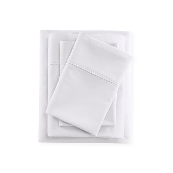 White Twin Size Sheet Set Soft Brushed Bed Sheets Microfiber Hotel Luxury Set of 4 Pieces – Flat Sheet Fitted Sheet 2 Pillowcases 15 " Deep Pocket Fade Wrinkle Stain Resistant Bedding