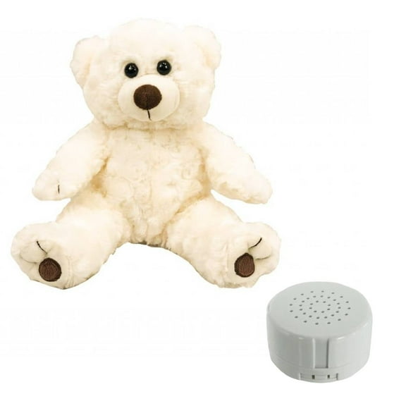 Plush Gear 16" White Twist Bear with Recorder Soft Interactive Plush Toy for Kids And Gifts