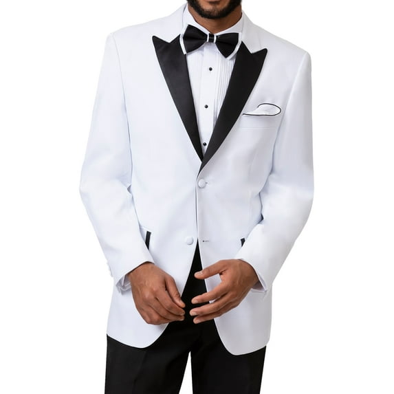 White Two Button Classic Long Fit Tuxedo TUX109