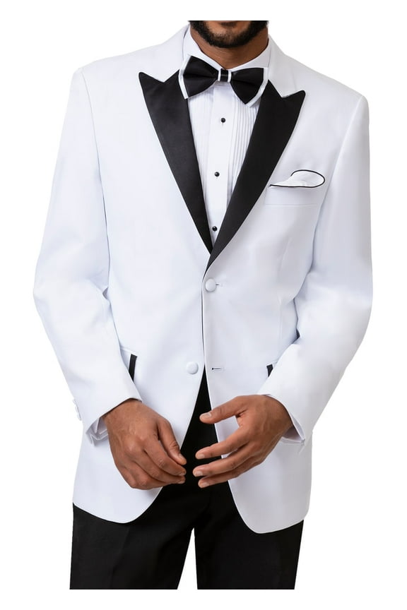 White Two Button Classic Long Fit Tuxedo TUX109