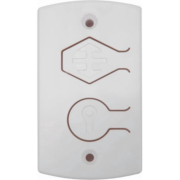 White Two Button Cover Plate, Inside Control Unit, for Wayne Dalton Garage Door Wall Station 309961 and 3976 Remote Opener