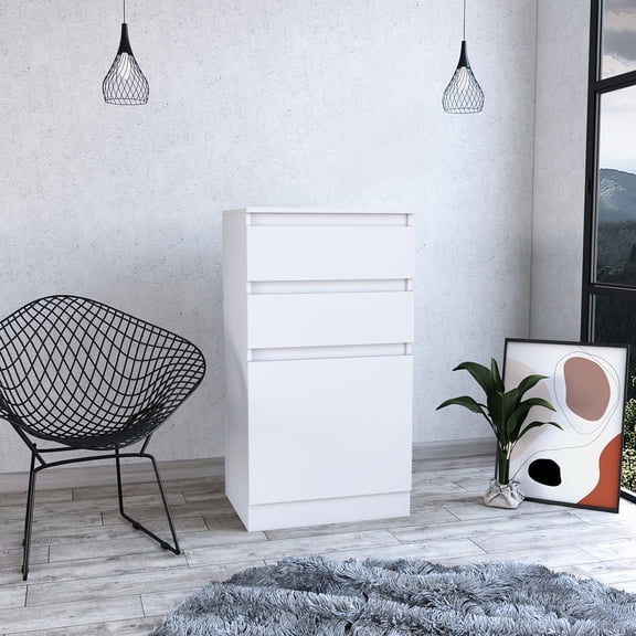 White - Two spacious drawers for small items - Bedroom dressing table - Orderly storage