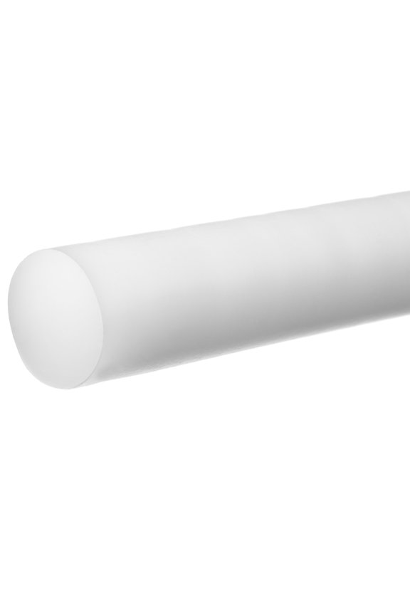 White UHMW Polyethylene Plastic Rod - 1" Diameter x 6 ft. Long