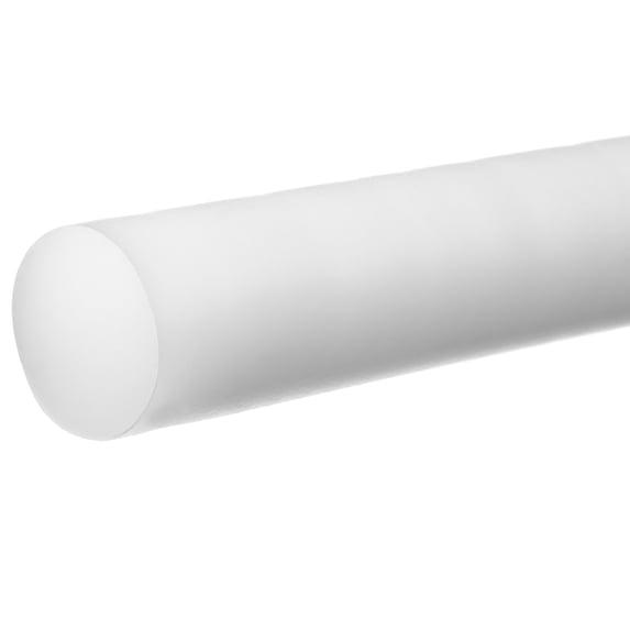 White UHMW Polyethylene Plastic Rod - 4" Diameter x 1 ft. Long