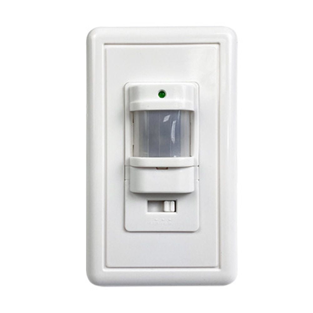 White US Wall Mount Time Delay Light Switch IR Motion Sensor Infrared