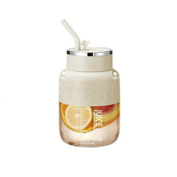 White USB-C Rechargeable 800ml Personal Blender Bottle - 10 Stainless Steel Blades Ice Crushing Portable Juicer Mixer Smoothie Cup