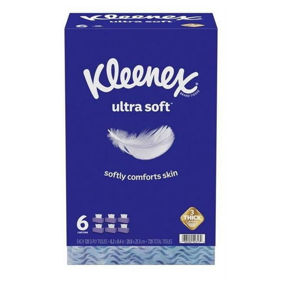 White Ultra Soft Facial Tissue, 120 Count - Pack of 4