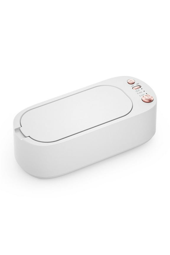 White Ultrasonic Cleaner 3-Speed Timer Glasses Jewelry Braces Cleaner Household Multi-Functional Cleaning Machine with .304 Stainless Tank