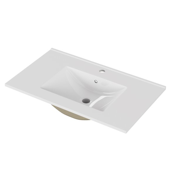White Undermount Kitchen Sink 28"Fireclay Drop-in Deep & Modern Farm Sink Large Single Bowl Topmount Accessory Kit Included