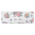 thumbnail image 1 of White Unicorn Floral Pattern Kitchen Rug Mat,Kitchen Runner Rugs Non Skid Washable,Decorative Kitchen Floor Mats for Kitchen,Sink,Laundry,17"x47.2", 1 of 7