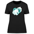 thumbnail image 1 of White Unicorn Green Heart T-Shirt Women -Image by Shutterstock, Female x-Large, 1 of 2