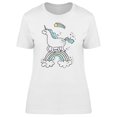 thumbnail image 1 of White Unicorn On A Rainbow T-Shirt Women -Image by Shutterstock, Female XX-Large, 1 of 4