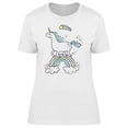 thumbnail image 1 of White Unicorn On A Rainbow T-Shirt Women -Image by Shutterstock, Female x-Large, 1 of 4