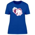 thumbnail image 1 of White Unicorn Pink Heart T-Shirt Women -Image by Shutterstock, Female XX-Large, 1 of 2