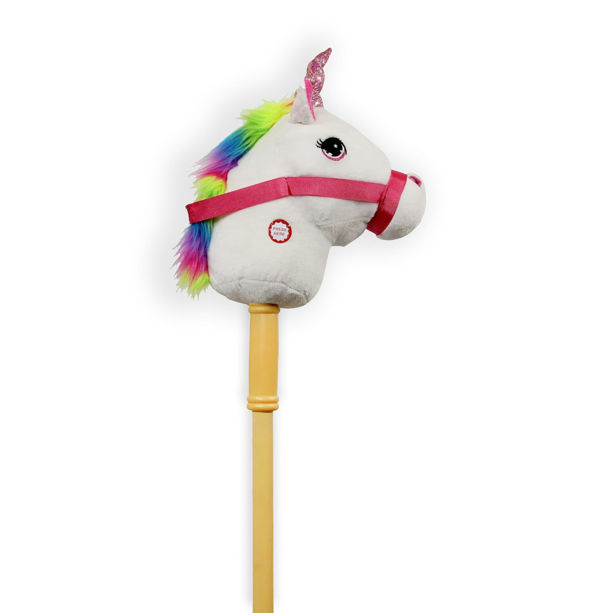 PONYLAND White Unicorn Stick Horse with sound