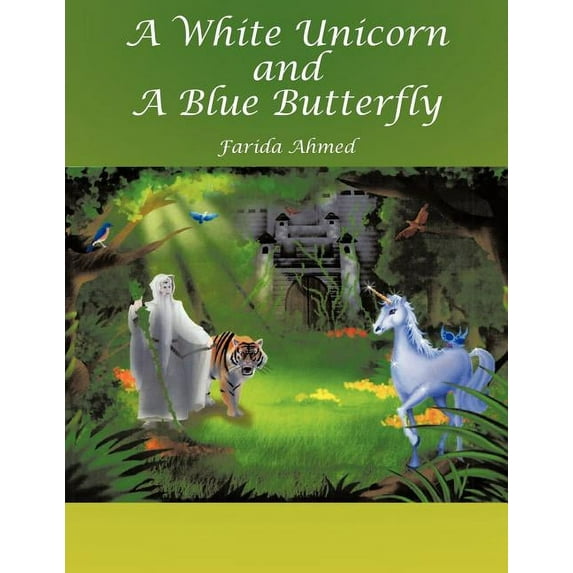 White Unicorn and a Blue Butterfly