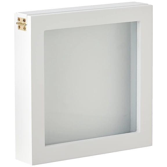 White Unity Sand Ceremony Shadow Box Frame 7x7x5 Inches