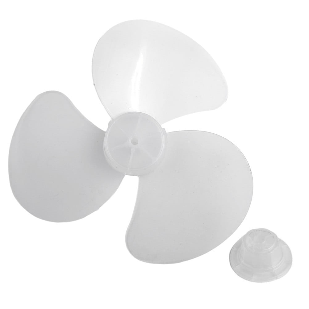 12 Inch Plastic Fan Blade Replacement | Three Leaves With Nut Cover For Pedestal Fans