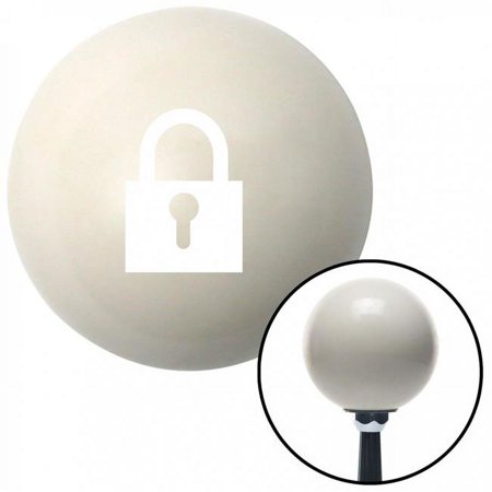 White Unlocked Lock Ivory Shift Knob with M16 x 1.5 Insert Shifter Auto Manual Brody