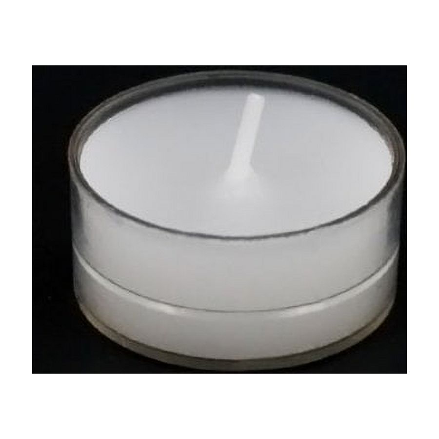 White Unscented Tealight Candles In Clear Cups Burn Time 5 Hour Set Of 50