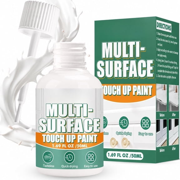 White  Up  Pen for Walls, Cabinets, Doors & Furniture, Multi-Surface White  Repair for , Enamel & Appliances, Quick Dry Semi-Gloss  Up , 50ML