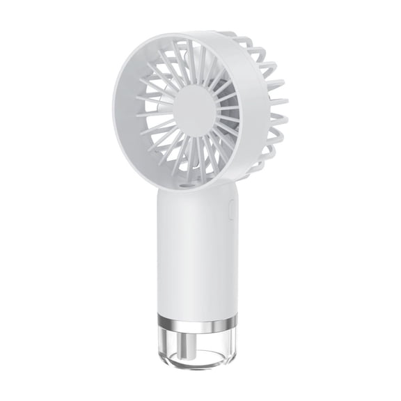 White Usb Rechargeable Portable Handheld Spray Fan Mini Ice Cream Design Silent 3 Speed Misting Fan 500Mah