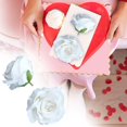 thumbnail image 1 of White Velvet Rose Head (Detail) - 6cm/2.36in Realistic Artificial Flowers Small, Fake Flowers For Vase, DIY Flower Arrangement Material & Home Decor Prop, Cloth Flower Versatile, 1 of 4