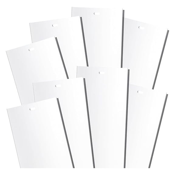 White Vertical Blinds Replacement Slats, for Doors and Windows. Easy Install Standard Replacement, 82.5 Long (2)