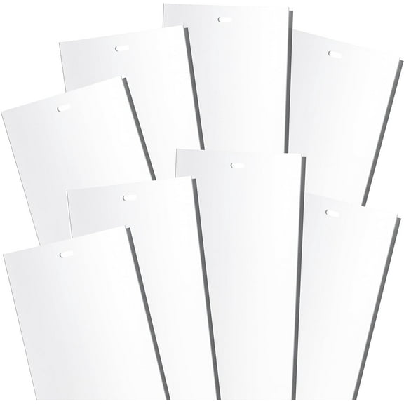 White Vertical Blinds Replacement Slats, for Doors and Windows. Easy Install Standard Replacement, 82.5” Long (2)