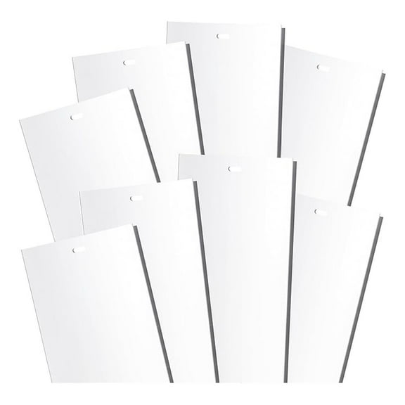 White Vertical Blinds Replacement Slats, for Doors and Windows. Easy Install Standard Replacement, 82.5” Long (2)