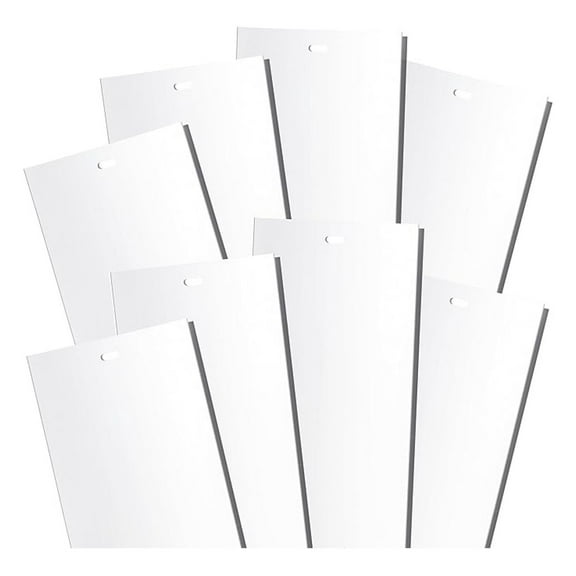 White Vertical Blinds Replacement Slats, for Doors and Windows. Easy Install Standard Replacement, 82.5 Long (2)
