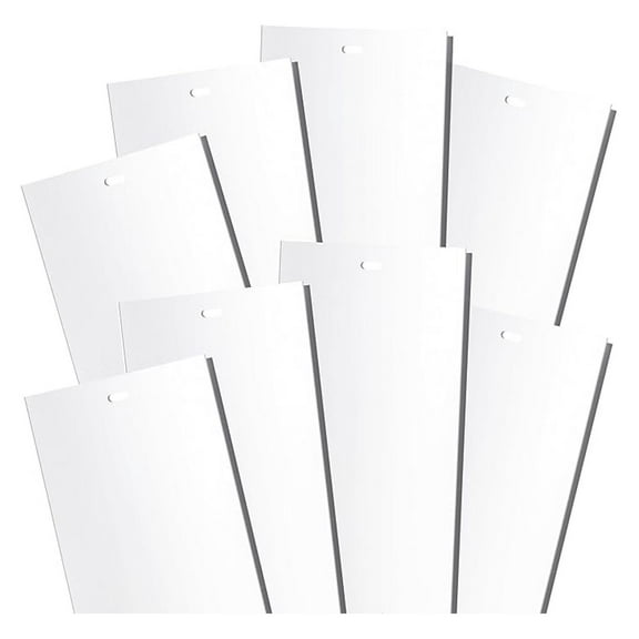 White Vertical Blinds Replacement Slats, for Doors and Windows. Easy Install Standard Replacement, 82.5 Long (2)