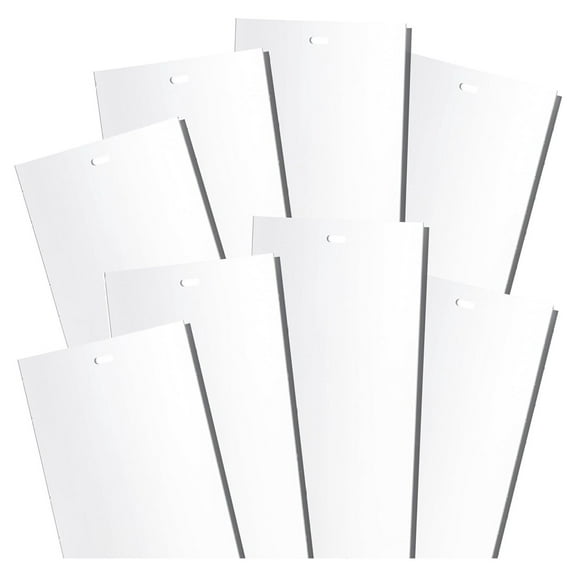 White Vertical Blinds Replacement Slats, for Doors and Windows. Easy Install Standard Replacement, 82.5 Long (4)