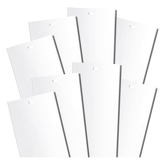 White Vertical Blinds Replacement Slats, for Doors and Windows. Easy Install Standard Replacement, 82.5 Long (4)