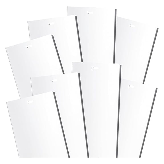 White Vertical Blinds Replacement Slats, for Doors and Windows. Easy Install Standard Replacement, 82.5 Long (6)