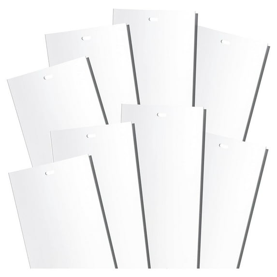 White Vertical Blinds Replacement Slats, for Doors and Windows. Easy Install Standard Replacement, 82.5” Long (6)